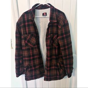 Quiksilver Fleece Lined Plaid Jacket XL